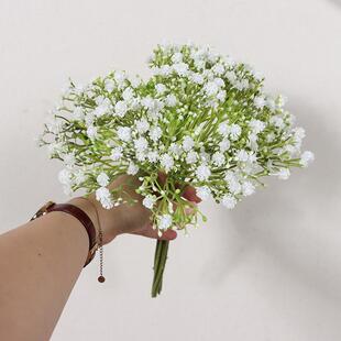 韩式小清新白色满天星仿真花束 领证手捧花diy搭配点缀小碎花假花