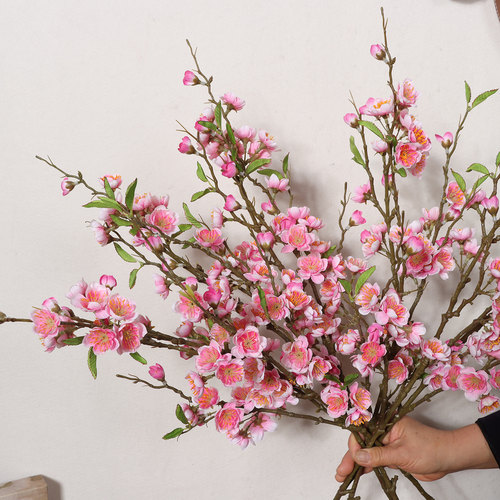 高级感逼真的粉色梅花仿真花