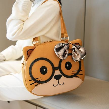 北包包新款原创多巴胺女托特包单肩斜挎包可爱卡通小熊时尚通勤包