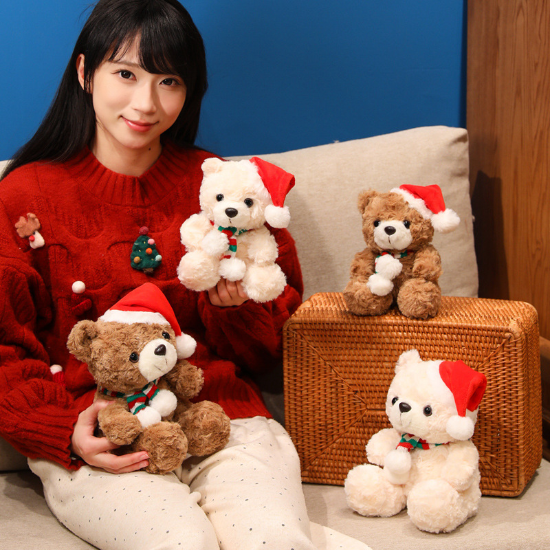圣诞泰迪小熊公仔毛绒安抚玩偶
