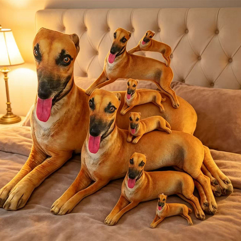 可爱灵缇犬玩偶陪伴单身狗睡觉抱枕搞怪细狗女送男生闺蜜生日礼物