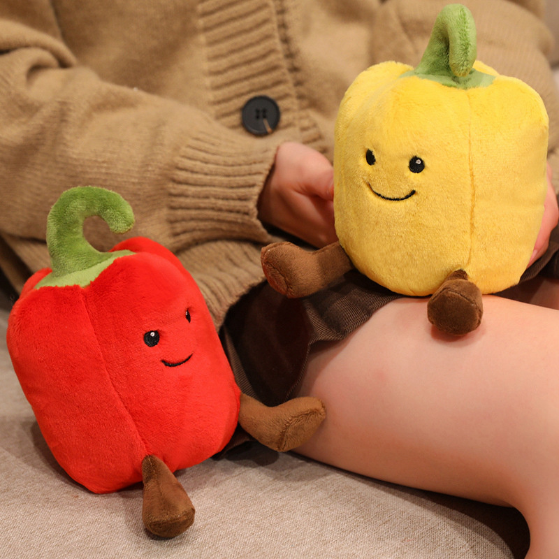 可爱蔬菜辣椒公仔毛绒玩具抱枕女