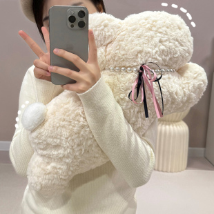 卡通珍珠兔子公仔毛绒玩具兔兔抱枕玩偶床头靠背布娃娃生日礼物女