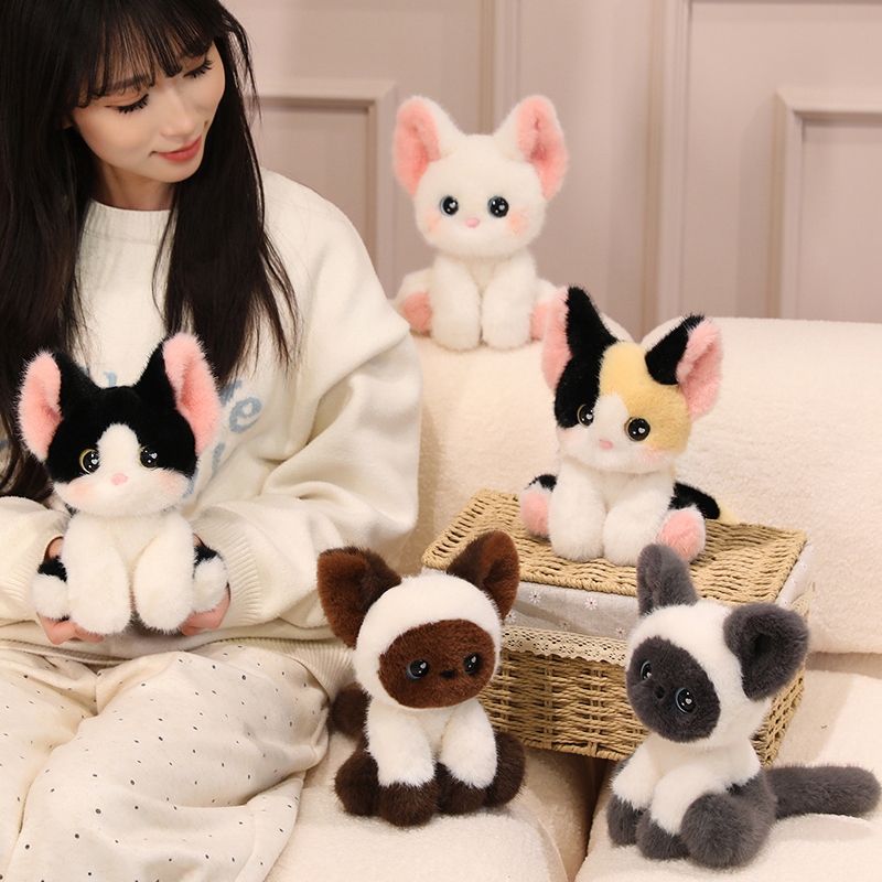 小猫咪睡觉儿童生日礼物毛绒玩具