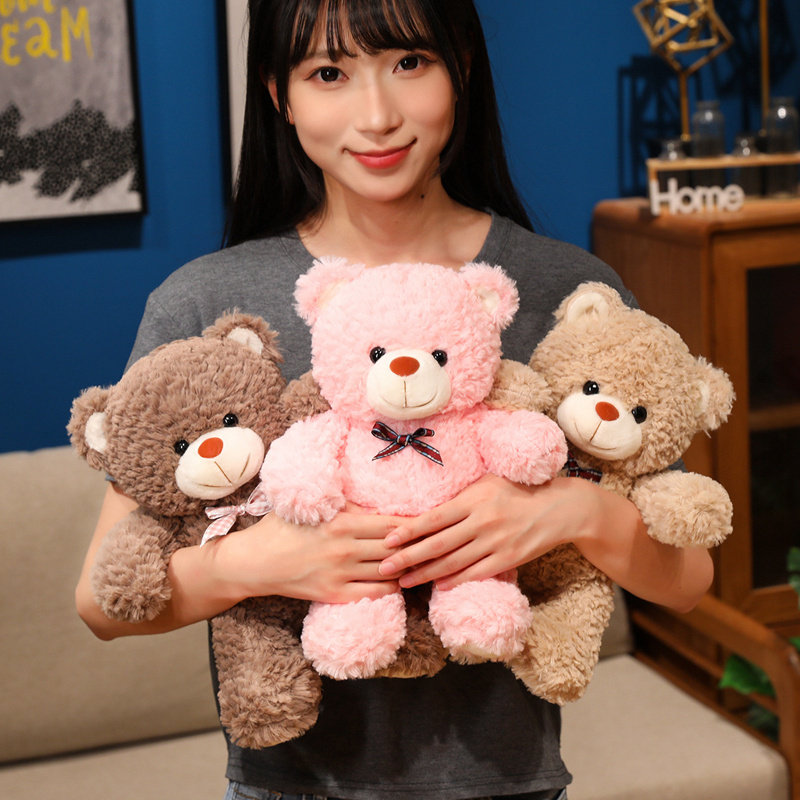 可爱糖果熊玩偶毛绒玩具公仔玫瑰绒小熊送女友情人节儿童生日礼物