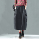 复古文艺百搭减龄遮肉中长款 100%纯棉宽松大码 a字半身裙 新款 中式
