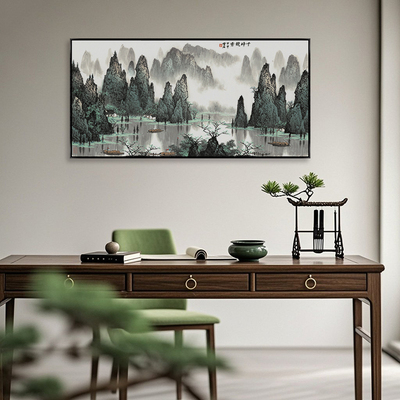 千峰竞秀客厅书房卧室山水壁画