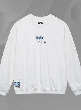 李宁正品冬季新款休闲运动舒适百搭男子圆领套头衫AWDSI47