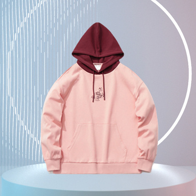 李宁连帽卫衣女新款联名套头宽松春季运动服AWDR138