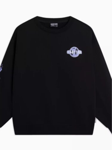 李宁男子正品新款训练系列宽松舒适休闲套头圆领卫衣AWDSC01