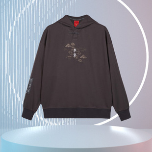 中国李宁 故宫宝蕴楼联名男女印花刺绣连帽运动休闲卫衣AWDQA67