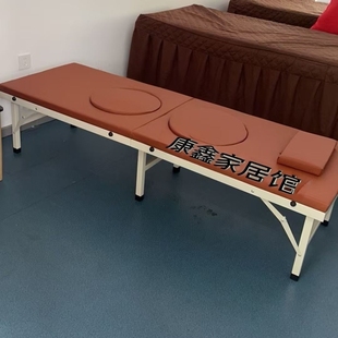 六腿加固折叠艾灸床家用中药熏蒸专用床木桶熏腰床免安装 可定制孔