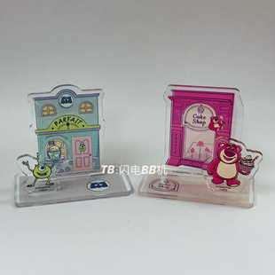 正版散货TOMY多美扭蛋玩具总动员 大眼仔 草莓熊 亚克力立牌摆件