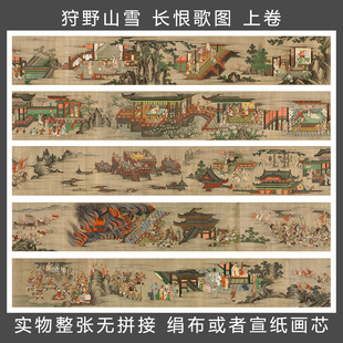 日 狩野山雪 长恨歌图 长卷 国画复古字画卷轴 工笔人物 艺术微喷