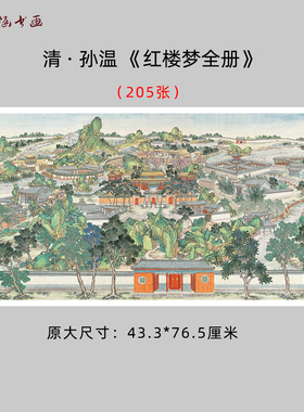 清孙温红楼梦全册国画高清微喷