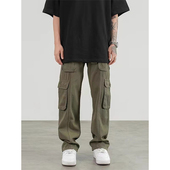 裤 直筒裤 男女潮美式 立体剪裁多口袋工装 高街垂感宽松阔腿休闲长裤