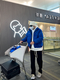 宽松直筒垂感休闲裤 美式 基础拼缝长裤 秋季 男女潮 高街黑色重磅卫裤