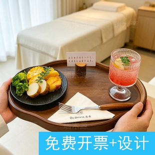美容院下午茶茶歇新中式餐盘会所接待茶饮托盘冷餐精致甜品盘