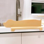 挡水条厨房水槽边缘防溅水挡板洗菜盆台面硅胶一体式 吸盘防水条