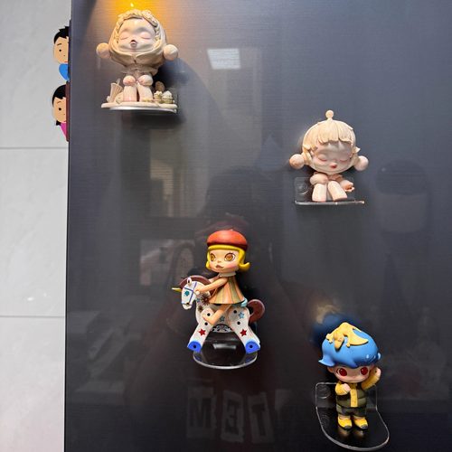 手办收纳挂件盲盒展示柜冰箱贴亚克力挂墙装饰L型亚克力盲盒支架