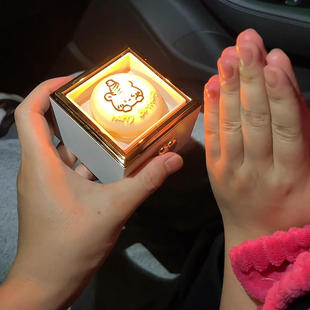 520礼物小熊蛋糕惊喜翻转戒指盒点蜡烛吹魔术首饰盒表白情人节送