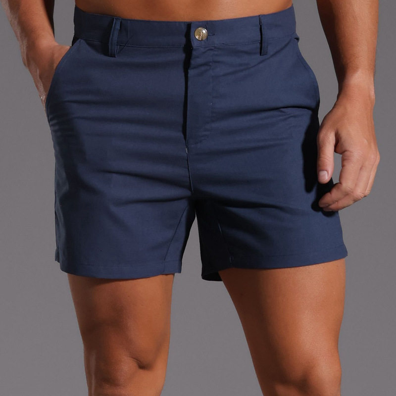 2026新款男士四分短裤棉麻夏季大码透气运动休闲不过膝工装裤子