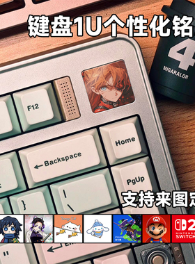 1U客制化机械键盘铭牌磁轴JELLY75雨75 EVO80通用DIY个性化定制牌
