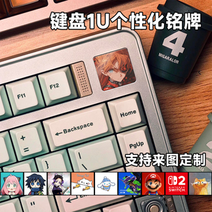 1U客制化机械键盘铭牌磁轴JELLY75雨75 EVO80通用DIY个性化定制牌