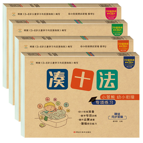 凑十法借十法平十法破十法 凑十法借十法幼小衔接一日一练数学教材全套数学思维训练幼儿园数学练习册入小学算术儿童一年级4-5-6岁 - 封面