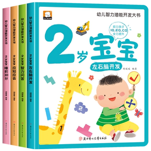 2岁宝宝大书 适合2岁宝宝看的书籍专注力思维逻辑训练儿童全脑左右脑智力大开发益智早教读物幼儿绘本2岁睡前故事书二周岁经典必读
