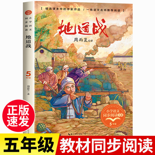 地道战正版 五年级上册阅读课外书必读书目推荐小学语文教材配套阅读书籍人教版5四六年级课本同步少儿红色经典抗战图书故事书老师 - 封面