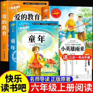 经典 高尔基管桦原著快乐读书吧课外阅读书籍6上 教育和小英雄雨来六年级上册必读 全套3册 课外书老师推荐 完整版 童年爱 书目正版