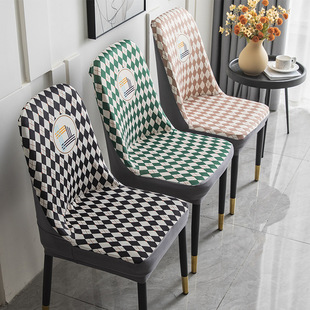 弧形餐桌椅子套罩椅套家用餐椅套万能凳子套桌椅套座椅套一件涤纶