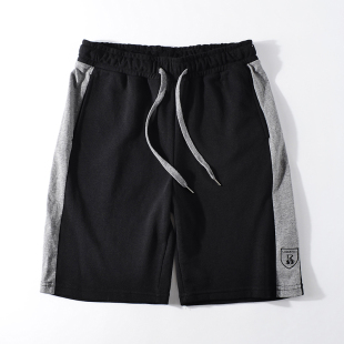 男夏外穿男士 大中裤 五分裤 系带宽松运动5分裤 潮 夏季 纯棉休闲短裤