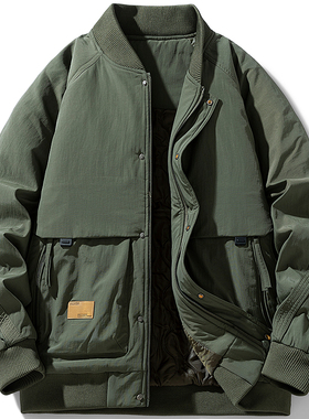 冬季加厚棉衣男外套男士2025年新款潮牌飞行服休闲保暖棉袄棉服男