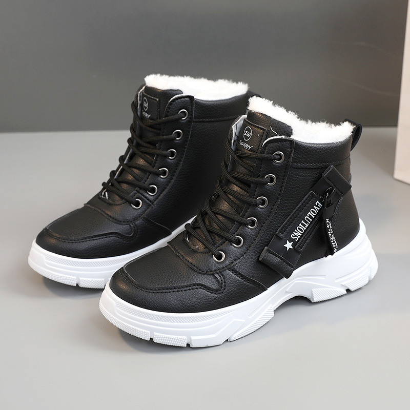 冬季加绒加厚保暖棉鞋女厚底增高