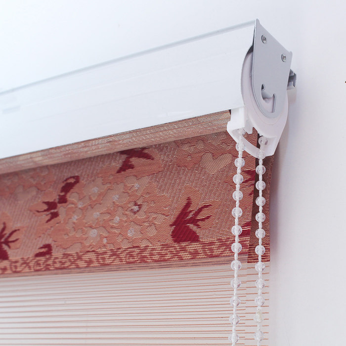 韩式柔纱帘卷帘提花百叶窗帘遮光卧室客厅双层斑马帘卫生间防水