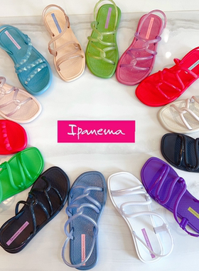 特巴西正品Ipanema依帕一字带凉鞋女海边度假沙滩罗马凉鞋女防滑