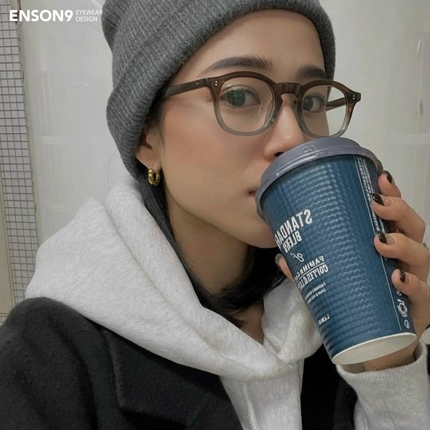 高级粗框板材豹纹色近视镜架