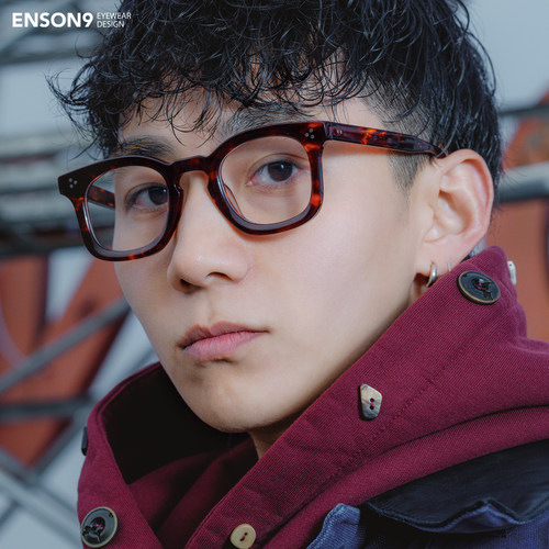 enson9复古大方框防蓝光眼镜架