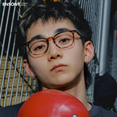 enson9复古简约方框眼镜潮男女 高级板材玳瑁色细框配近视平光镜