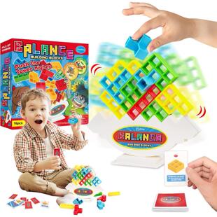 Games Board Building Tower Balance Toys Tetra Stacking Block