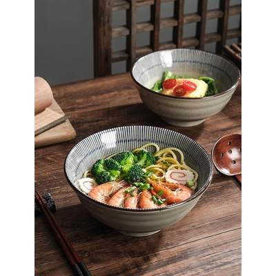 Japanese ceramic bowl commercial large ramen bowl rice bowl