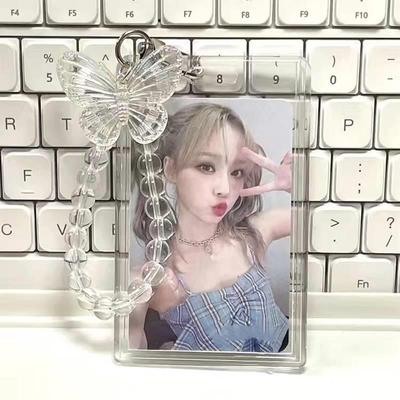 Cute Crystal Butterfly Photocard Holder Kpop 3 inch Photo Di