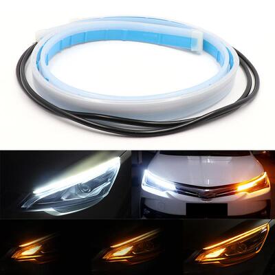 1pcs LED DRL Car Daytime Running Light Flexible Waterproof S