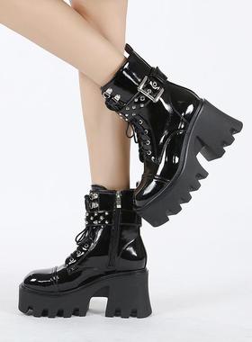 large size platform ankle boots women Martin boots女靴马丁靴