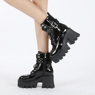 ankle platform boots women boots女靴马丁靴 large Martin size