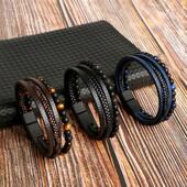 Quality Tiger Leather Men High Fashion Bracelet Classic Eye