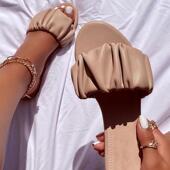 女 flat fashion 2024 shoes ladies women 凉鞋 sandals 平底拖鞋