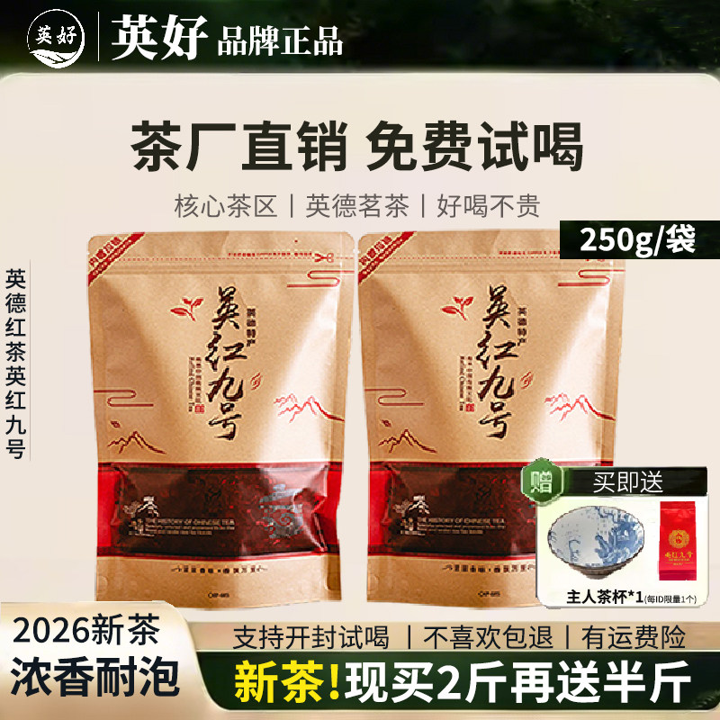 2026新茶英德红茶英红九号官方旗舰店一级浓香型特级茶叶袋装特产